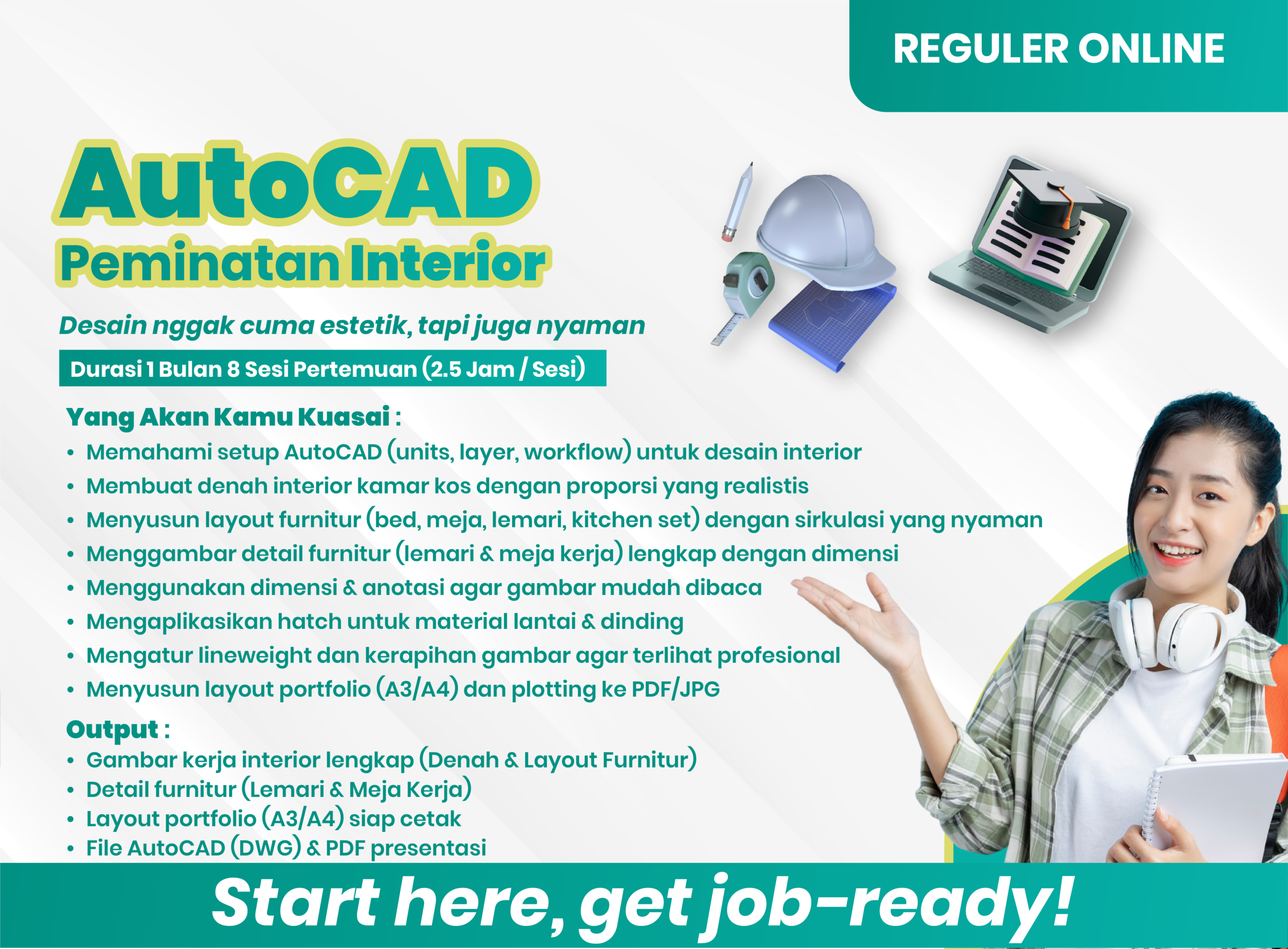 Reguler Online: AutoCAD Interior